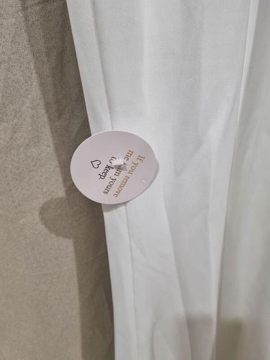 white full length v neck dress with side split