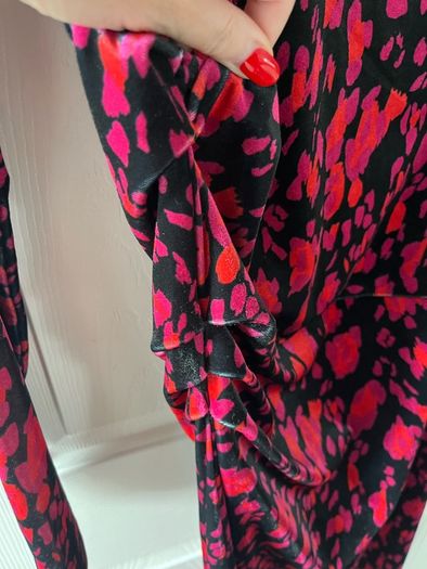 New Part Two Velvet Ruched Dress - Size L / Size 12