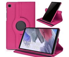 For Samsung Galaxy Tab A7 Lite Tablet Case 360 Rotating PU Leather Cover - Rose