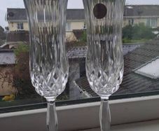 8 Royal Doulton Crystal flutes