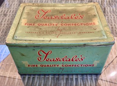 1950s vintage tin sweet box