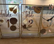 Pressed flower table numbers