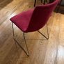 Burgundy Fabric Chair Image 3