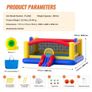 Inflatable Bounce House, Outdoor High Quality Playhouse Trampoline, Jumping Bouncer with Blower, Slide, and Storage Bag, Family Backyard Bouncy Castle, for Kid Ages 3 to10 Years, 177x173x80 inch Image 5