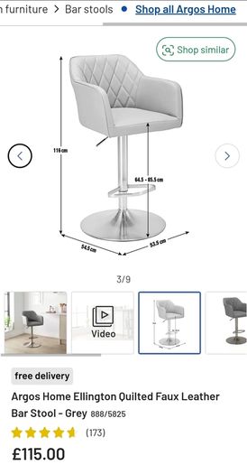 Leather bar stools