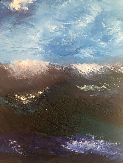 Wild sea oil painting