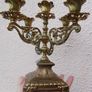 Vintage Candle Holder in Gold with Details / For 5 Candles / Antique Home Decor / Old Golden Candelabra Candle Stand Image 3