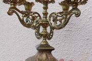Vintage Candle Holder in Gold with Details / For 5 Candles / Antique Home Decor / Old Golden Candelabra Candle Stand