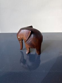 Hand carved wooden elephant