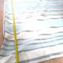 Good quality curtains creamy cream beige striped egg blue 164 x 229 cm Image 7
