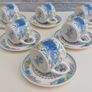 Beautiful and Rare Masons Patent Ironstone Set of Six Straight Sided Coffee/Tea Cup and Saucer Duos in the Regency Pattern, Circa 1950 Image 4
