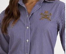 Ralph Lauren Sport Striped Crest Button Down Shirt