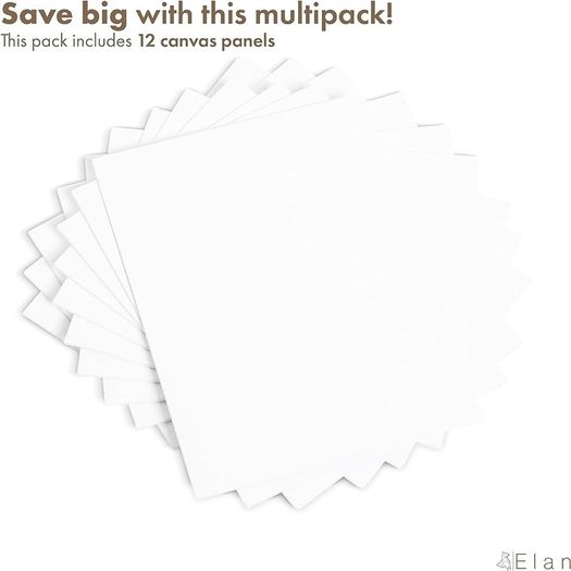 MULTIPLE SIZES AVAILABLE Cotton Canvas Panels 15x20 CM, 12-Pack Canvas Boards for Painting, Painting Canvas, Canvases for Painting, Art Board Bulk Art Canvas Board Blank Canvas Panel Plain Canvas Board, Art Canvas Panels