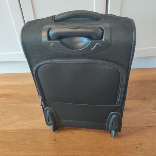 Samsonite Black 2-Wheel Cabin Suitcase Rose Gold Lining
