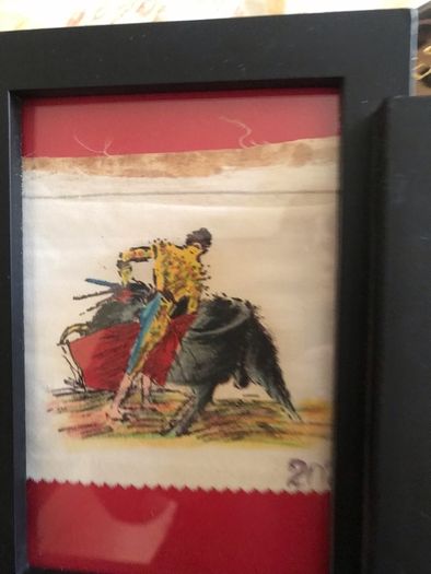Original Spanish Bullfighting Art on Linen (11)
