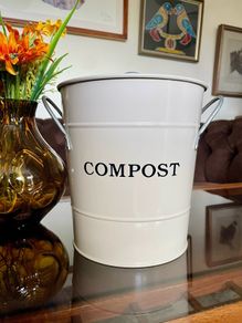 Retro Kitchen Countertop Compost Bin Food Waste Caddy