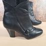 womens CLARKS LODGE PARK black leather ankle boots zip up Size UK 6.5 E EU 40 Image 9