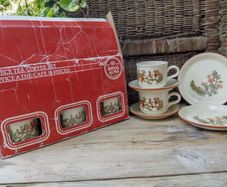 vintage tea set, boxed vintage tea set, vintage tea cups