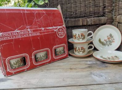 vintage tea set, boxed vintage tea set, vintage tea cups