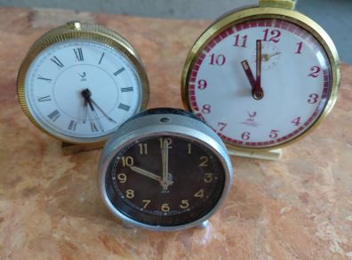 vintage Jaz alarm clocks