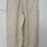 Pinko Cream Cotton Linen Blend High-Waisted Cropped Trousers - Tailored Summer Style Size 10 Image 3