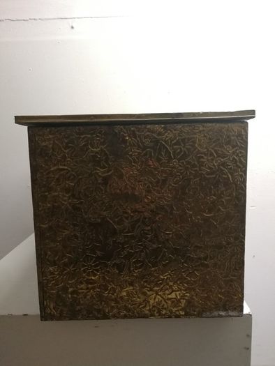 Brass fire file storage box