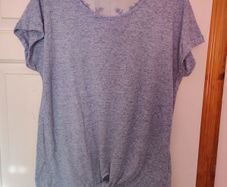 Blue lace top F&F size UK14 EU42 Perfect condition Postage included