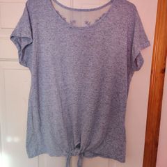 Blue lace top F&F size UK14 EU42 Perfect condition Postage included