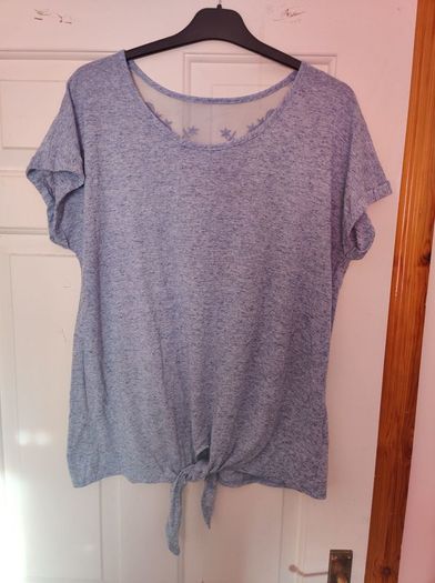 Blue lace top F&F size UK14 EU42 Perfect condition Postage included