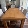 Wooden Oak dining table with 6 chairs (extendable) Image 6