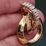 Accessorize Monsoon Gold Tone Crystal Stud Earrings, Statement Sparkle Jewellery Image 2