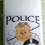 Vintage  Zippo Matt Silver Police Cigarette Lighter Image 2