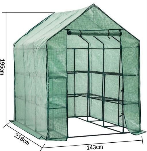 NEW SALE | NEW Greenhouse Grow House with 8 Shelves 143 x 216 x 195 cm