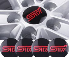 4pc 56mm STI Stickers Auto Car Wheel Center Hub Caps Sticker Forester Outback Rally WRX WRC Impreza
