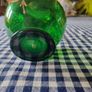 Vintage Bohemian Glass Czech Green Gold Vase Image 4