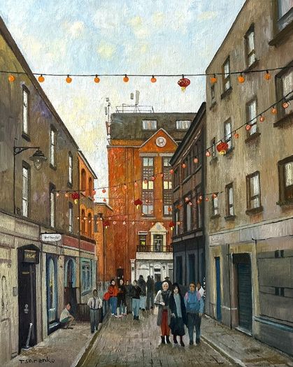 Original Oil on Board 24x30cm - Dublin Walk