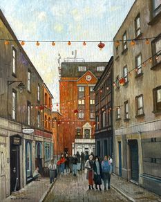 Original Oil on Board 24x30cm - Dublin Walk