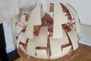 X2 white &amp; rose gold ceiling light shades