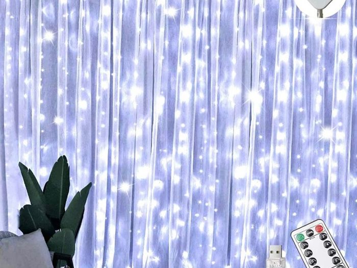 Curtain Fairy Lights Waterproof, 3mx3m 300LED Fairy Lights with 8 Modes Remote Control Timer Adjustable Brightness, Curtain Light Plug in for Bedroom, Garden, Party, Wedding, Christmas MULTIPLE COLOURS AVAILABLE (FREE POSTAGE)