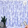 Curtain Fairy Lights Waterproof, 3mx3m 300LED Fairy Lights with 8 Modes Remote Control Timer Adjustable Brightness, Curtain Light Plug in for Bedroom, Garden, Party, Wedding, Christmas MULTIPLE COLOURS AVAILABLE (FREE POSTAGE) Image 3