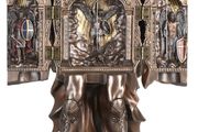 Archangel Michael Statue Of Saints With Shield And Sword House Altar Relief Panel
