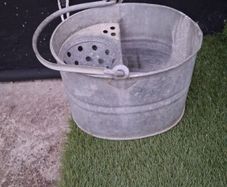 Galvanised mop bucket