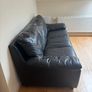 Black Leather Sofa Image 2