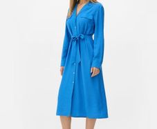 BRAND NEW Primark Midi Blue Shirt Dress: Size 10