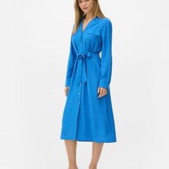 BRAND NEW Primark Midi Blue Shirt Dress: Size 10