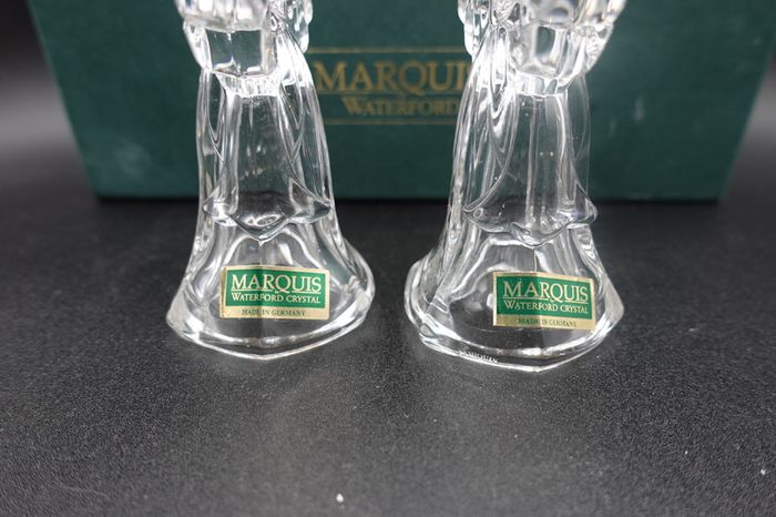 Marquis by Waterford Crystal Angel Candleholders  Pair in Original Box