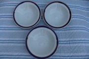 Arklow Pottery Blue Gilded Bowls &amp; Plate