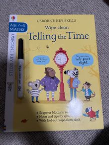 New - Wipe Clean - Telling The Time (Usborne)