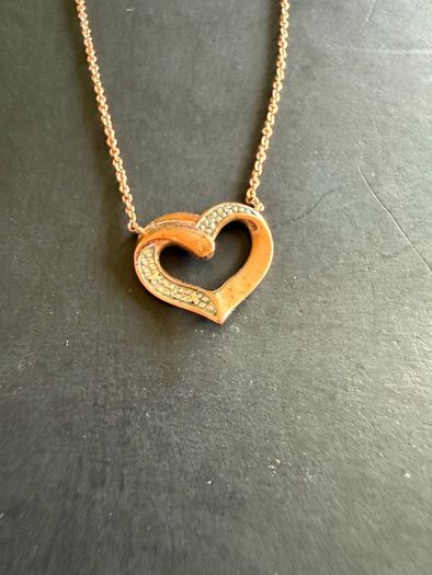 Natural Diamond Heart Necklace