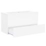 Sink Cabinet with Built-in Basin White Chipboard Image 5